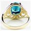 10K, 14K or 18K Gold Ladies Ring, Swiss Blue CZ, R004