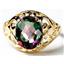 10K, 14K or 18K Gold Ladies Ring, Mystic Fire Topaz, R004