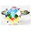 Sterling Silver Ladies Ring, Mercury Mist Topaz, SR055