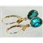 14k Gold Leverback Earrings, Paraiba Topaz, E001
