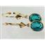 14k Gold Leverback Earrings, Paraiba Topaz, E001