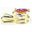 P002, Mercury Mist Topaz 14k Gold Pendant
