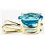P002, Swiss Blue Topaz 14k Gold Pendant