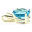 P002, Swiss Blue Topaz 14k Gold Pendant