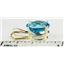 P002, Swiss Blue Topaz 14k Gold Pendant