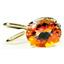 P002, Twilight Fire Topaz 14k Gold Pendant