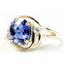 10K, 14K or 18K Gold Ladies Ring, Created Blue Sapphire, R021