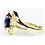 10K, 14K or 18K Gold Ladies Ring, Created Blue Sapphire, R021
