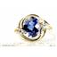 10K, 14K or 18K Gold Ladies Ring, Created Blue Sapphire, R021