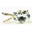 P002, Green Amethyst 14k Gold Pendant