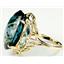 10K, 14K or 18K Gold Ladies Ring, London Blue Topaz, R068