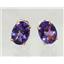 14k Gold Post Earrings, Amethyst, E002