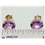 14k Gold Post Earrings, Amethyst, E002