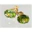 14k Gold Post Earrings, Peridot, E002