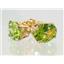 14k Gold Post Earrings, Peridot, E002