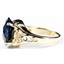 10K, 14K or 18K Gold Ladies Ring, Created Blue Sapphire, R057