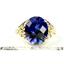 10K, 14K or 18K Gold Ladies Ring, Created Blue Sapphire, R057
