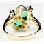 10K, 14K or 18K Gold Ladies Ring, Russian Nanocrystal Emerald, R016