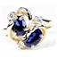 10K, 14K or 18K Gold Ladies Ring, Created Blue Sapphire, R016
