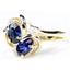 10K, 14K or 18K Gold Ladies Ring, Created Blue Sapphire, R016