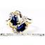 10K, 14K or 18K Gold Ladies Ring, Created Blue Sapphire, R016