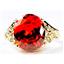 10K, 14K or 18K Gold Ladies Ring, Created Padparadscha CZ, R057