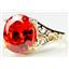 10K, 14K or 18K Gold Ladies Ring, Created Padparadscha CZ, R057