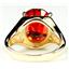 10K, 14K or 18K Gold Ladies Ring, Created Padparadscha CZ, R057