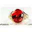 10K, 14K or 18K Gold Ladies Ring, Created Padparadscha CZ, R057