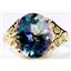 10K, 14K or 18K Gold Ladies Ring, Neptune Garden Topaz, R057