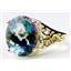10K, 14K or 18K Gold Ladies Ring, Neptune Garden Topaz, R057