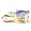 P020, Mercury Mist Topaz, 14k Gold Pendant