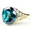 10K, 14K or 18K Gold Ladies Ring, Paraiba Topaz, R057