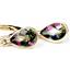 14k Gold Leverback Earrings, Mystic Fire Topaz, E021