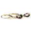 14k Gold Leverback Earrings, Mystic Fire Topaz, E021