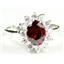 SR235, Garnet CZ, 925 Sterling Silver Ring