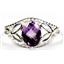 SR137, Amethyst, 925 Sterling Silver Ring
