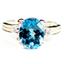 925 Sterling Silver Ladies Ring, Swiss Blue Topaz, SR136