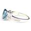 925 Sterling Silver Ladies Ring, Swiss Blue Topaz, SR136