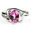 SR176, Pure Pink Topaz, 925 Sterling Silver Ring