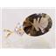 P016, Smoky Quartz, 14K Gold Pendant