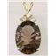 P016, Smoky Quartz, 14K Gold Pendant