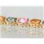 B002, Pink, Twilight & Mystic Topaz Gold Bracelet