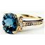 10K, 14K or 18K Gold Ladies Ring, London Blue Topaz, R136