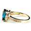 10K, 14K or 18K Gold Ladies Ring, London Blue Topaz, R136