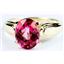 10K, 14K or 18K Gold Ladies Ring, Pure Pink Topaz, R058