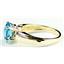 10K, 14K or 18K Gold Ladies Ring, Swiss Blue Topaz, R058