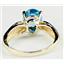 10K, 14K or 18K Gold Ladies Ring, Swiss Blue Topaz, R058