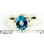 10K, 14K or 18K Gold Ladies Ring, Swiss Blue Topaz, R058