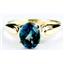 10K, 14K or 18K Gold Ladies Ring, London Blue Topaz, R058